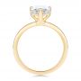 18k Yellow Gold Pear Shaped Hidden Halo Diamond Engagement Ring - Front View -  107218 - Thumbnail