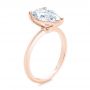 14k Rose Gold 14k Rose Gold Pear Shaped Solitaire Engagement Ring - Three-Quarter View -  107273 - Thumbnail