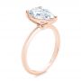 18k Rose Gold Pear Shaped Solitaire Engagement Ring