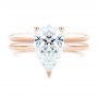14k Rose Gold 14k Rose Gold Pear Shaped Solitaire Engagement Ring - Top View -  107273 - Thumbnail