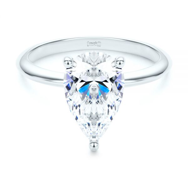  Platinum Platinum Pear Shaped Solitaire Engagement Ring - Flat View -  107273