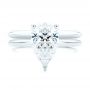 18k White Gold 18k White Gold Pear Shaped Solitaire Engagement Ring - Top View -  107273 - Thumbnail