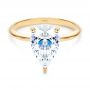 14k Yellow Gold 14k Yellow Gold Pear Shaped Solitaire Engagement Ring - Flat View -  107273 - Thumbnail