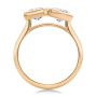 14k Rose Gold 14k Rose Gold Pear And Emerald Toi Et Moi Engagement Ring - Front View -  108148 - Thumbnail