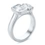 18k White Gold 18k White Gold Pear And Emerald Toi Et Moi Engagement Ring - Three-Quarter View -  108148 - Thumbnail