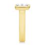 14k Yellow Gold Pear And Emerald Toi Et Moi Engagement Ring - Side View -  108148 - Thumbnail