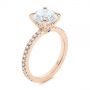 14k Rose Gold 14k Rose Gold Peekaboo Blue Sapphire And Diamond Engagement Ring - Three-Quarter View -  105719 - Thumbnail