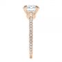 18k Rose Gold 18k Rose Gold Peekaboo Blue Sapphire And Diamond Engagement Ring - Side View -  105719 - Thumbnail