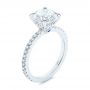 18k White Gold 18k White Gold Peekaboo Blue Sapphire And Diamond Engagement Ring - Three-Quarter View -  105719 - Thumbnail