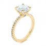 18k Yellow Gold 18k Yellow Gold Peekaboo Blue Sapphire And Diamond Engagement Ring - Three-Quarter View -  105719 - Thumbnail