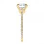 18k Yellow Gold 18k Yellow Gold Peekaboo Blue Sapphire And Diamond Engagement Ring - Side View -  105719 - Thumbnail