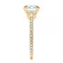 14k Yellow Gold 14k Yellow Gold Peekaboo Blue Sapphire And Diamond Engagement Ring - Side View -  105719 - Thumbnail