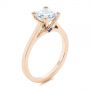 14k Rose Gold 14k Rose Gold Peekaboo Blue Sapphire And Diamond Solitaire Engagement Ring - Three-Quarter View -  105718 - Thumbnail