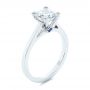 18k White Gold 18k White Gold Peekaboo Blue Sapphire And Diamond Solitaire Engagement Ring - Three-Quarter View -  105718 - Thumbnail