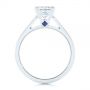  Platinum Peekaboo Blue Sapphire And Diamond Solitaire Engagement Ring - Front View -  105718 - Thumbnail