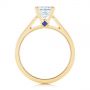 14k Yellow Gold 14k Yellow Gold Peekaboo Blue Sapphire And Diamond Solitaire Engagement Ring - Front View -  105718 - Thumbnail