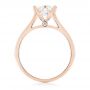 18k Rose Gold 18k Rose Gold Peekaboo Diamond Solitaire Engagement Ring - Front View -  103684 - Thumbnail
