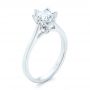  Platinum Platinum Peekaboo Diamond Solitaire Engagement Ring - Three-Quarter View -  103684 - Thumbnail