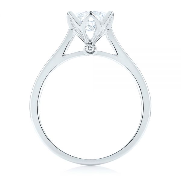  Platinum Platinum Peekaboo Diamond Solitaire Engagement Ring - Front View -  103684