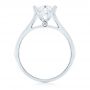 18k White Gold Peekaboo Diamond Solitaire Engagement Ring - Front View -  103684 - Thumbnail