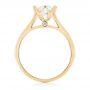 18k Yellow Gold 18k Yellow Gold Peekaboo Diamond Solitaire Engagement Ring - Front View -  103684 - Thumbnail
