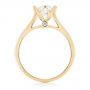 14k Yellow Gold 14k Yellow Gold Peekaboo Diamond Solitaire Engagement Ring - Front View -  103684 - Thumbnail
