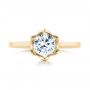14k Yellow Gold 14k Yellow Gold Peekaboo Diamond Solitaire Engagement Ring - Top View -  103684 - Thumbnail