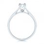  14K Gold Peekaboo Oval Diamond Engagement Ring - Front View -  105125 - Thumbnail