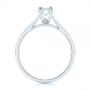  14K Gold Peekaboo Oval Diamond Engagement Ring - Front View -  105125 - Thumbnail
