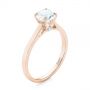 14k Rose Gold 14k Rose Gold Peekaboo Princess Cut Diamond Engagement Ring - Three-Quarter View -  104266 - Thumbnail