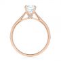 18k Rose Gold 18k Rose Gold Peekaboo Princess Cut Diamond Engagement Ring - Front View -  104266 - Thumbnail