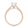 14k Rose Gold 14k Rose Gold Peekaboo Princess Cut Diamond Engagement Ring - Front View -  104266 - Thumbnail