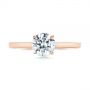 14k Rose Gold 14k Rose Gold Peekaboo Princess Cut Diamond Engagement Ring - Top View -  104266 - Thumbnail