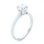 18k White Gold 18k White Gold Peekaboo Princess Cut Diamond Engagement Ring - Three-Quarter View -  104266 - Thumbnail