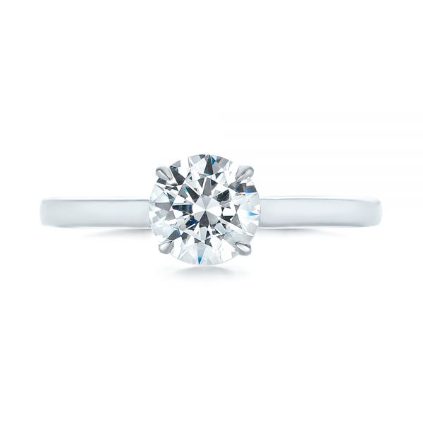  Platinum Platinum Peekaboo Princess Cut Diamond Engagement Ring - Top View -  104266