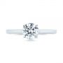 14k White Gold Peekaboo Princess Cut Diamond Engagement Ring - Top View -  104266 - Thumbnail