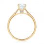14k Yellow Gold 14k Yellow Gold Peekaboo Princess Cut Diamond Engagement Ring - Front View -  104266 - Thumbnail