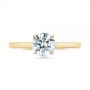 18k Yellow Gold 18k Yellow Gold Peekaboo Princess Cut Diamond Engagement Ring - Top View -  104266 - Thumbnail