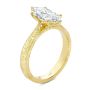 14k Yellow Gold Petal Basket Marquise Diamond Engagement Ring - Three-Quarter View -  108334 - Thumbnail