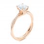 18k Rose Gold 18k Rose Gold Petite Twist Engagement Ring - Three-Quarter View -  106730 - Thumbnail
