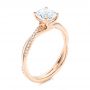 14k Rose Gold 14k Rose Gold Petite Twist Engagement Ring - Three-Quarter View -  106730 - Thumbnail