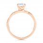 18k Rose Gold 18k Rose Gold Petite Twist Engagement Ring - Front View -  106730 - Thumbnail