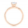 18k Rose Gold 18k Rose Gold Petite Twist Engagement Ring - Front View -  106730 - Thumbnail