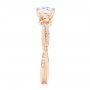 18k Rose Gold 18k Rose Gold Petite Twist Engagement Ring - Side View -  106730 - Thumbnail