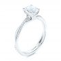  Platinum Platinum Petite Twist Engagement Ring - Three-Quarter View -  106730 - Thumbnail