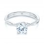  Platinum Platinum Petite Twist Engagement Ring - Flat View -  106730 - Thumbnail