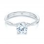 18k White Gold 18k White Gold Petite Twist Engagement Ring - Flat View -  106730 - Thumbnail