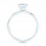 18k White Gold 18k White Gold Petite Twist Engagement Ring - Front View -  106730 - Thumbnail