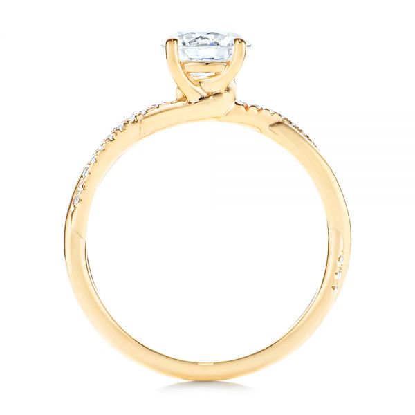 18k Yellow Gold 18k Yellow Gold Petite Twist Engagement Ring - Front View -  106730