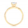  14K Gold Petite Twist Engagement Ring - Front View -  106730 - Thumbnail